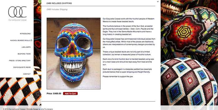 Resin-Human-Beaded-Skull-No